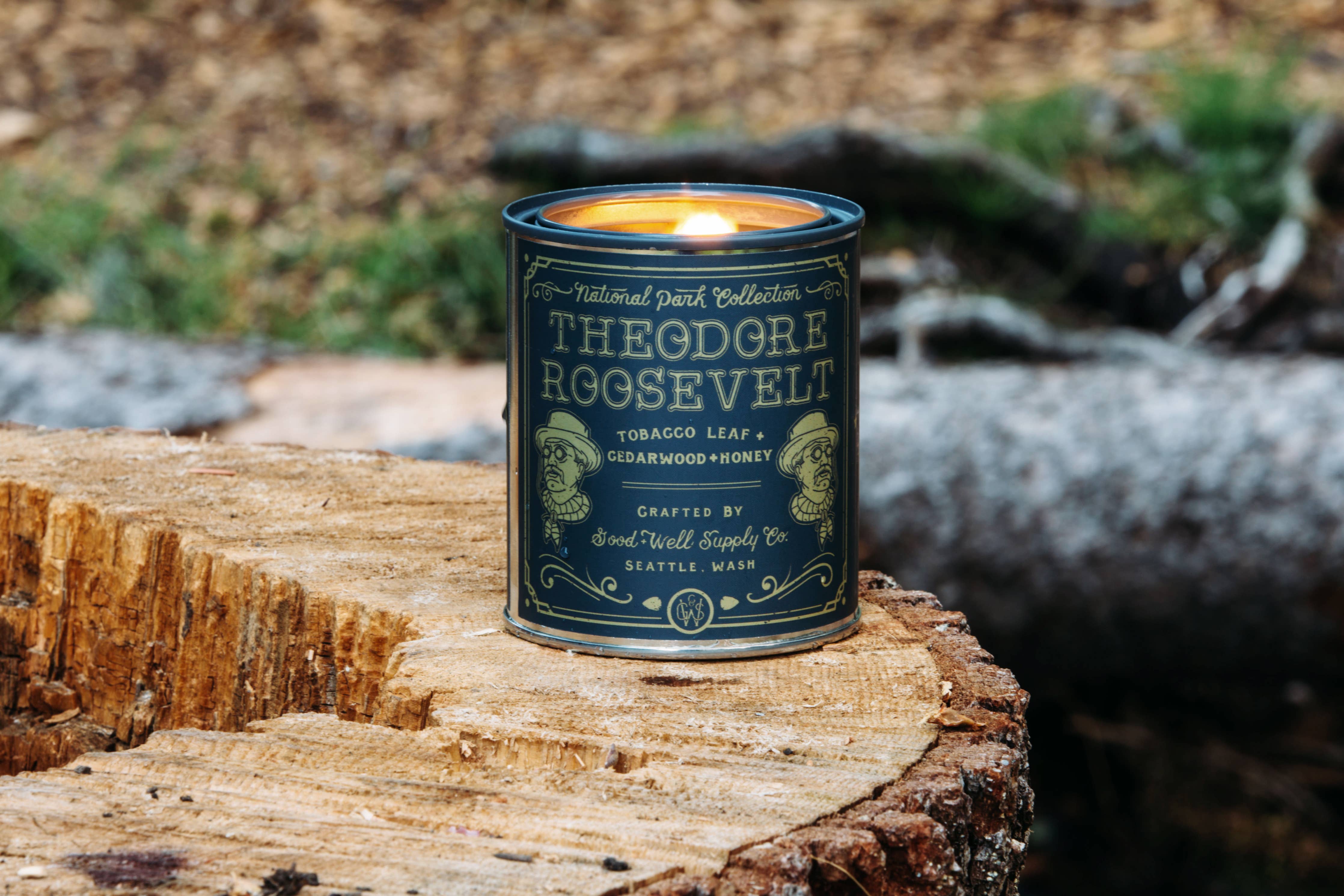 Theodore Roosevelt National Park Candle: 1/2 Pint / Wood