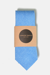 Baby Blue Linen Tie