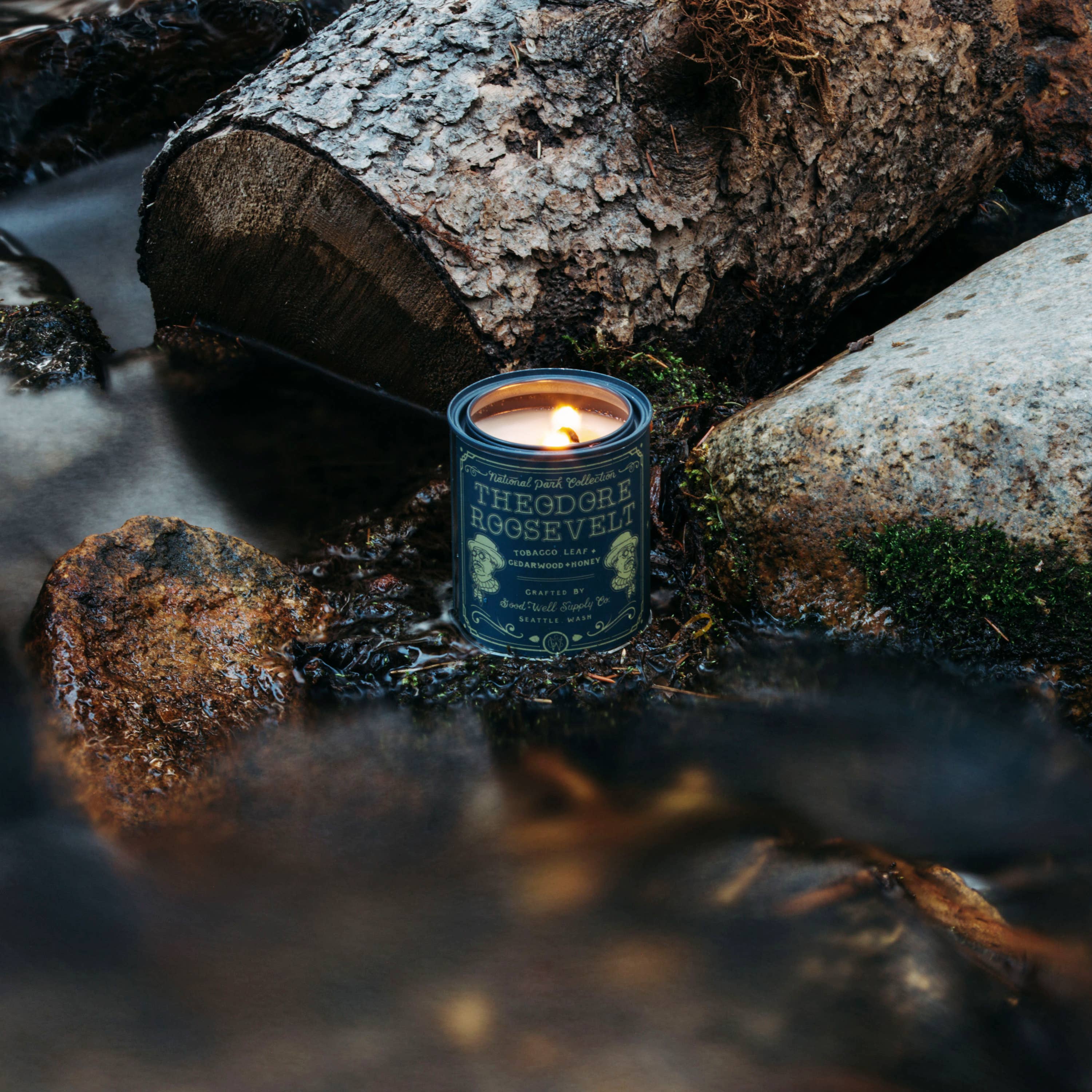 Theodore Roosevelt National Park Candle: 1/2 Pint / Wood