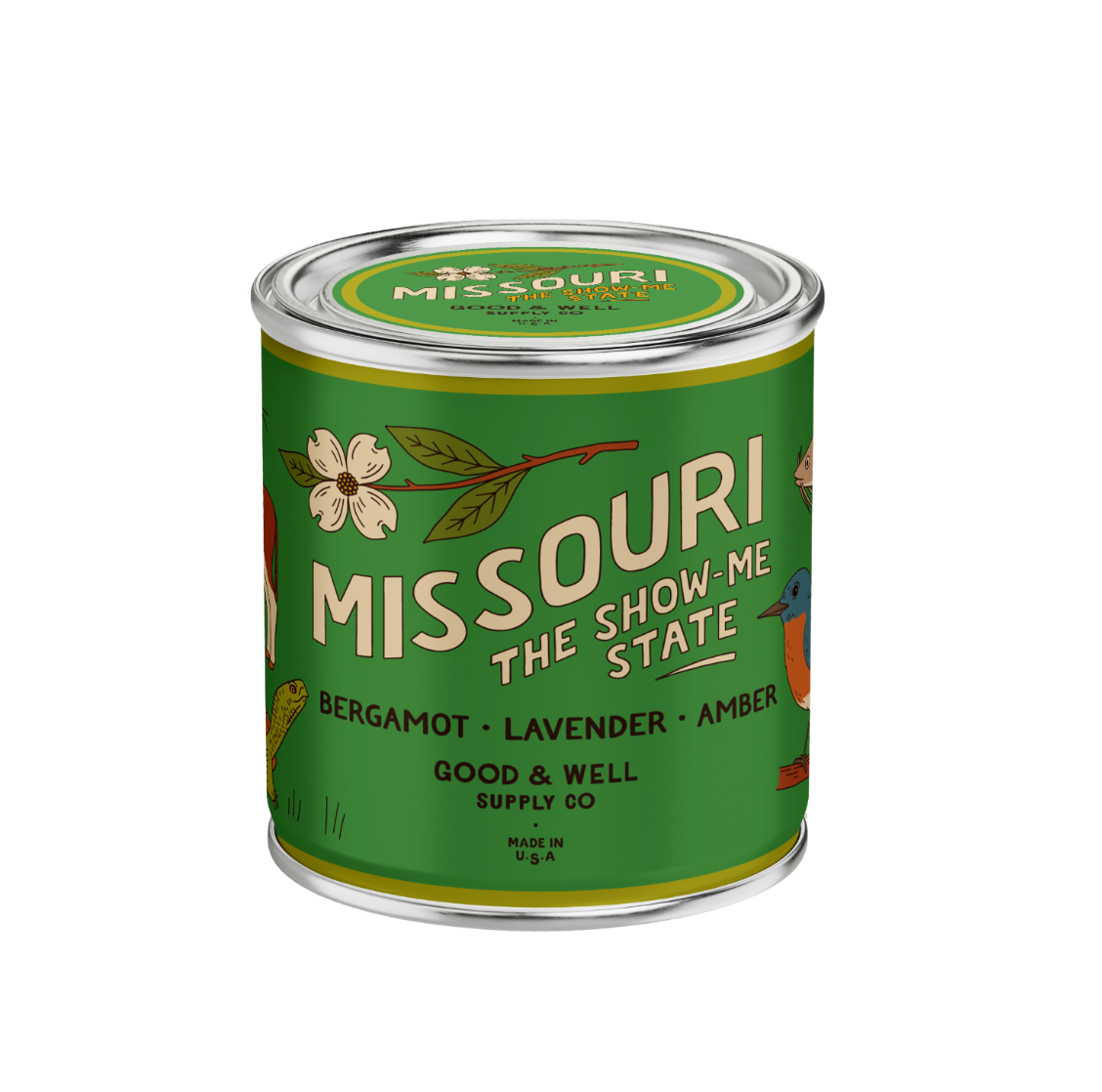 Missouri State Soy Candle : 1/2 Pint / Cotton Wick