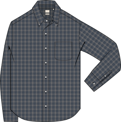 Coastline Knit Shirt - Ocean Grey Check