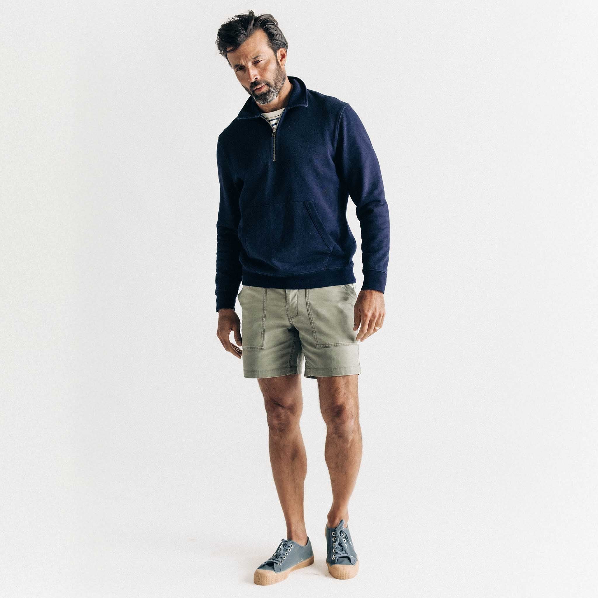 The Surplus Short in Field Olive Reverse Sateen