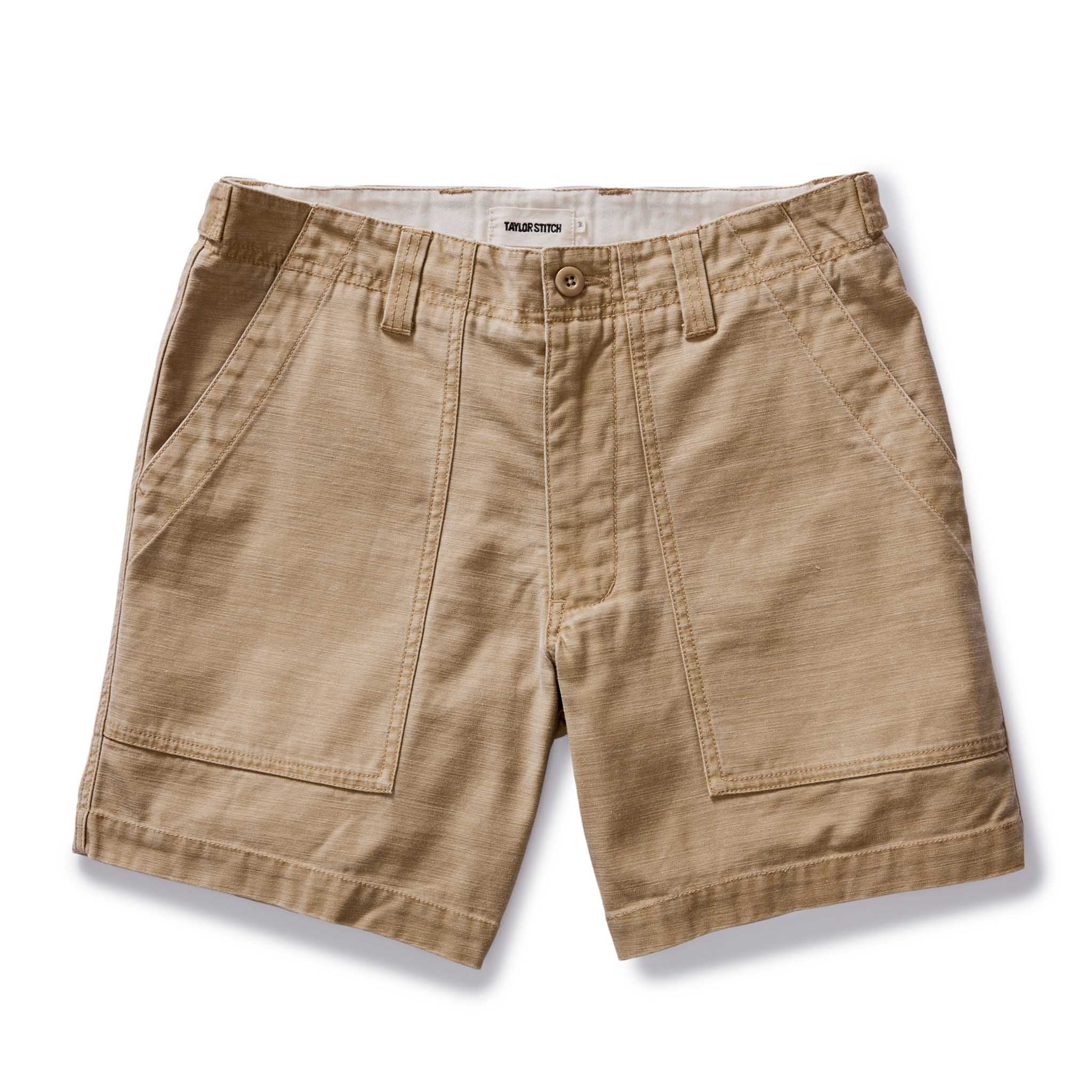The Surplus Short in Khaki Reverse Sateen