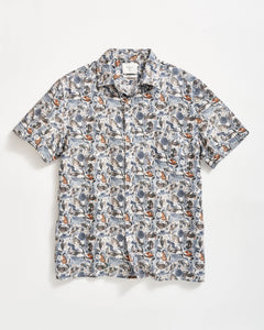 Short Sleeve Crab Linen Treme Block Shirt