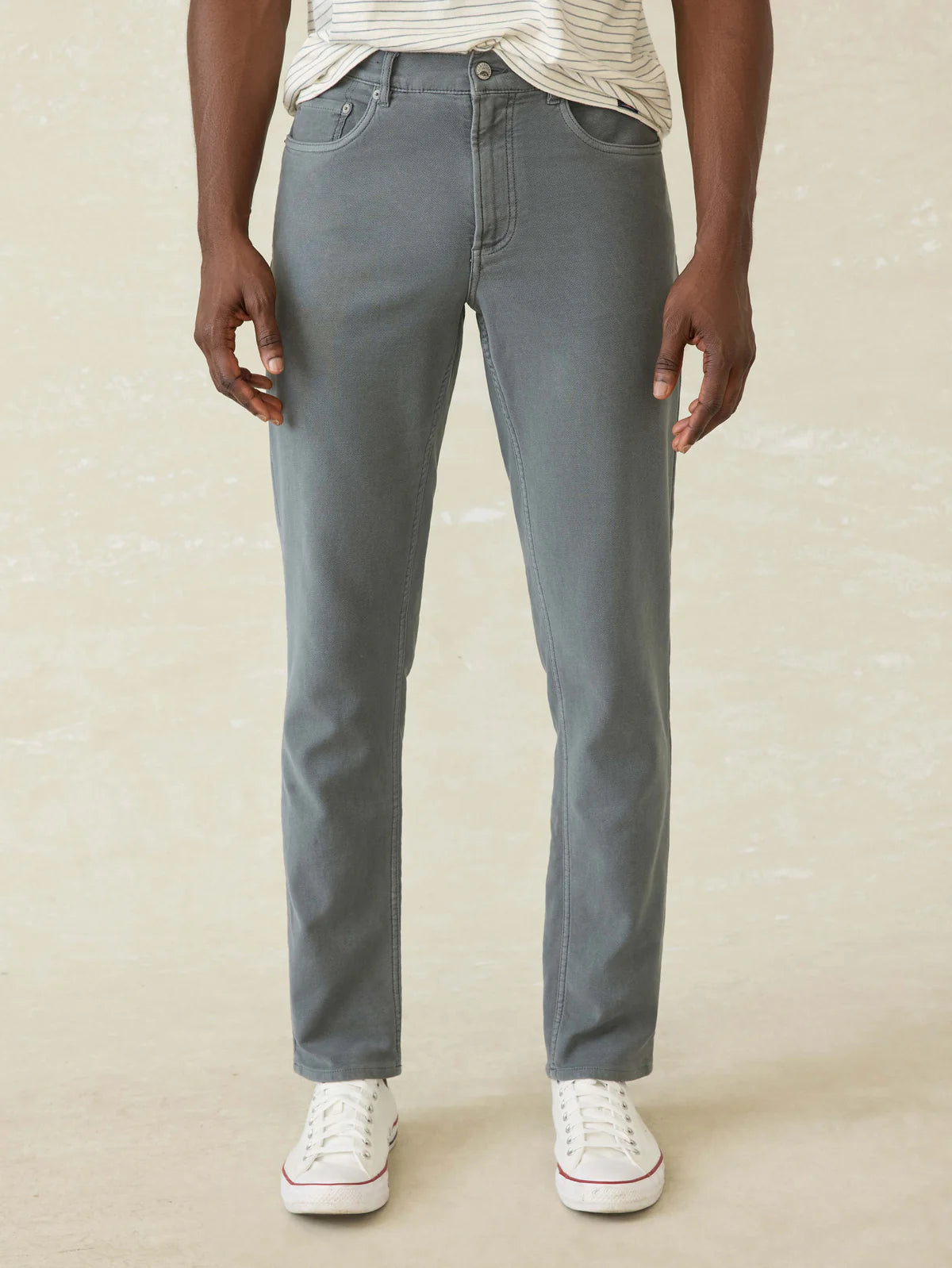 Stretch Terry 5-Pocket Pant - Slate