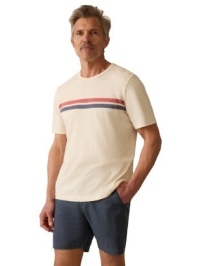 Sunwashed Tee - Whitecap/ Surf Stripe