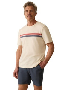 Sunwashed Tee - Whitecap/ Surf Stripe