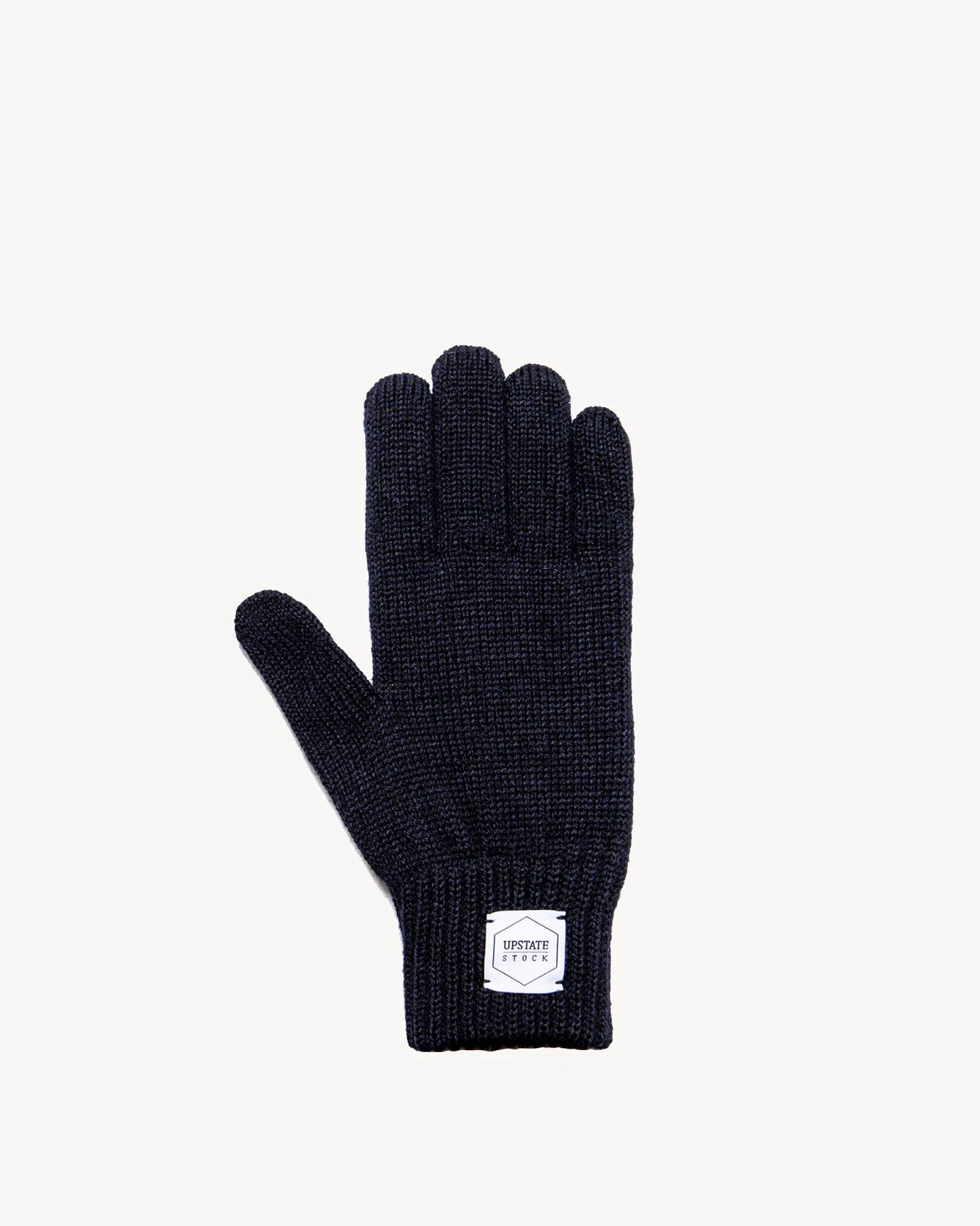 Navy Melange Ragg Wool Full Glove